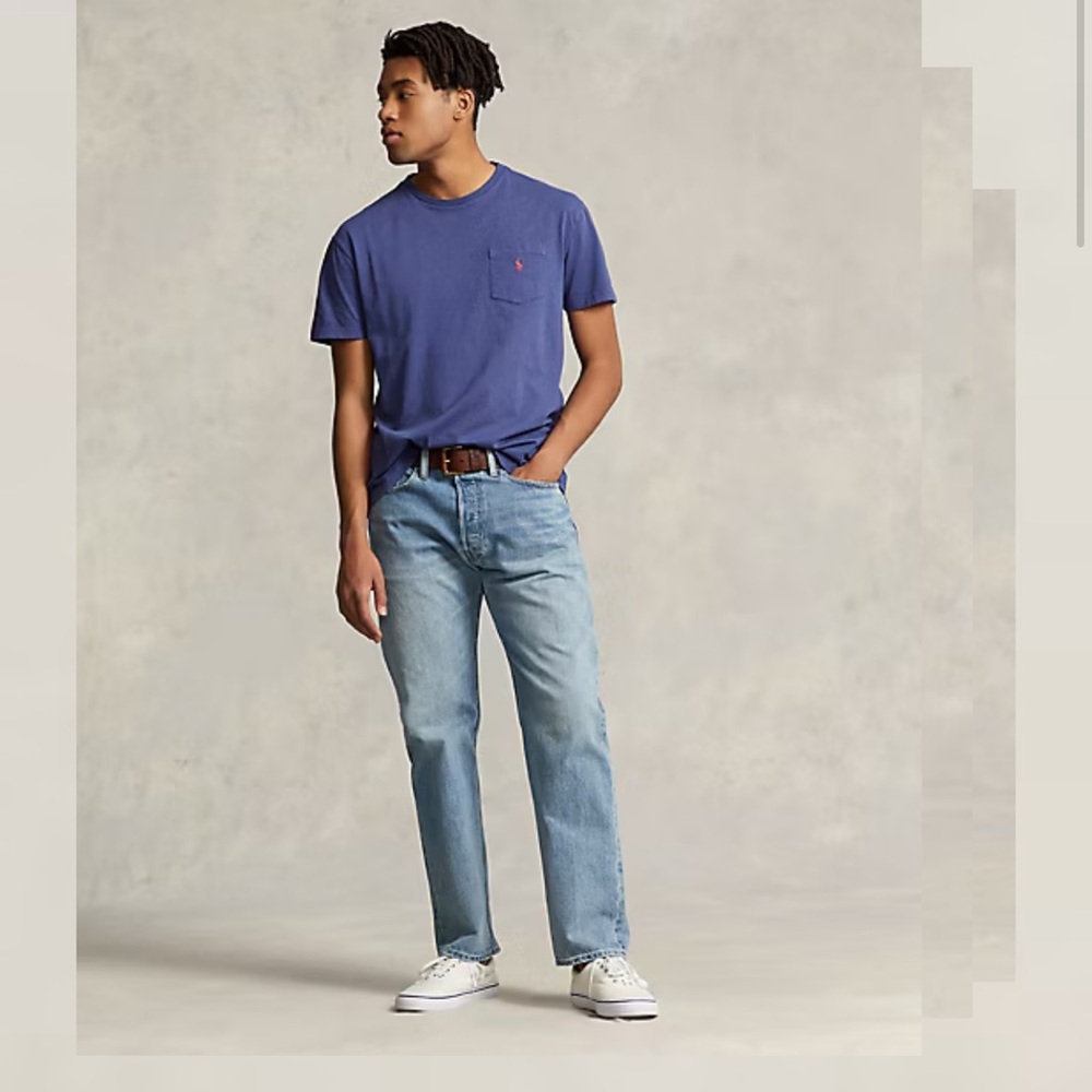 $228 Polo Ralph Lauren "The Vintage Classic Fit" Distressed Jeans Mens 42 X 30